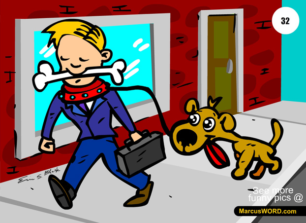dog human drawing